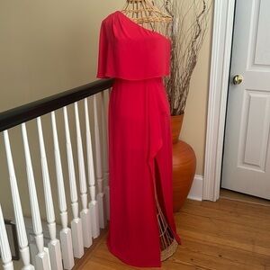 open lace back dress Strapless Peplum Gown  BCBGMAXAZRIA
